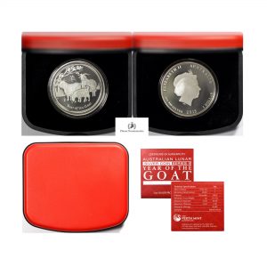 Australia, 2015 Silver 1 oz, Year of the Goat, Lunar II, Proof