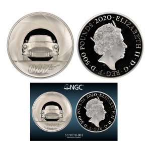 Great Britain, 2020 500 Pounds, Silver Kilo, James Bond 007, NGC PF69 UCAM, Rare
