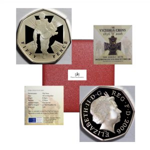 Great Britain, 2006 50 Pence, Victoria Cross, Silver (.925) Proof