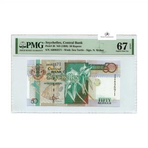 Seychelles, 1998(ND) 50 Rupees, Central Bank, PMG 67 EPQ
