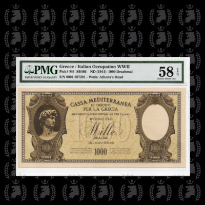 1941-nd-1000-drachmai-cassa-mediterranea-pmg-58-epq-banknotes-greece-planetnumismatics.obv.1