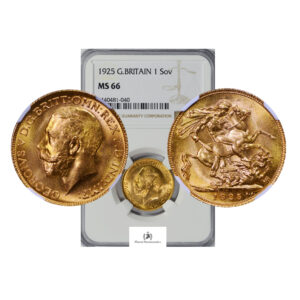 Great Britain, 1925 Gold Sovereign, George V, NGC MS66