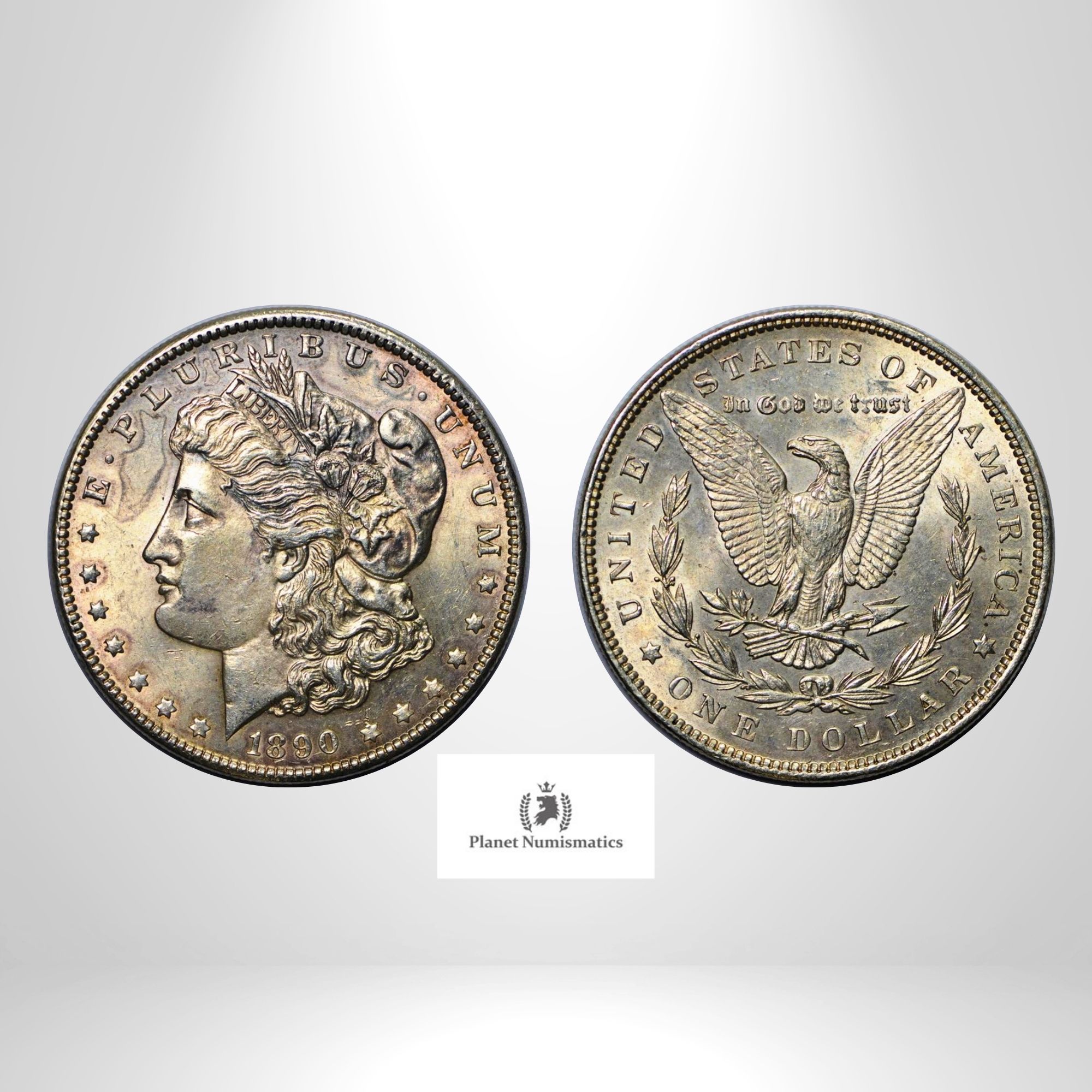 USA, 1890 Morgan Dollar, Silver, AU