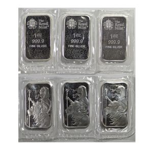 Great Britain, ND (2021) 3* 1oz Bar RM, Una and the Lion, Silver 999.9, Lot 3 Pcs