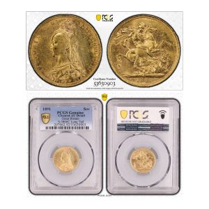 Great Britain, 1891 Sovereign, Victoria, Gold, PCGS AU Details – R3
