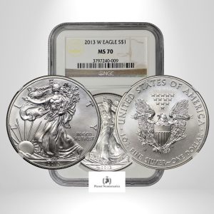 USA, 2013-W American Eagle, Silver 0.999, NGC MS70