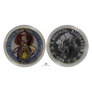 Great Britain, 2017 2 oz Silver Queen’s Beast (Griffin of Edward) Coin .9999 Fine, Coloured