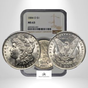 USA, 1884-O Morgan Dollar, Silver, NGC MS63