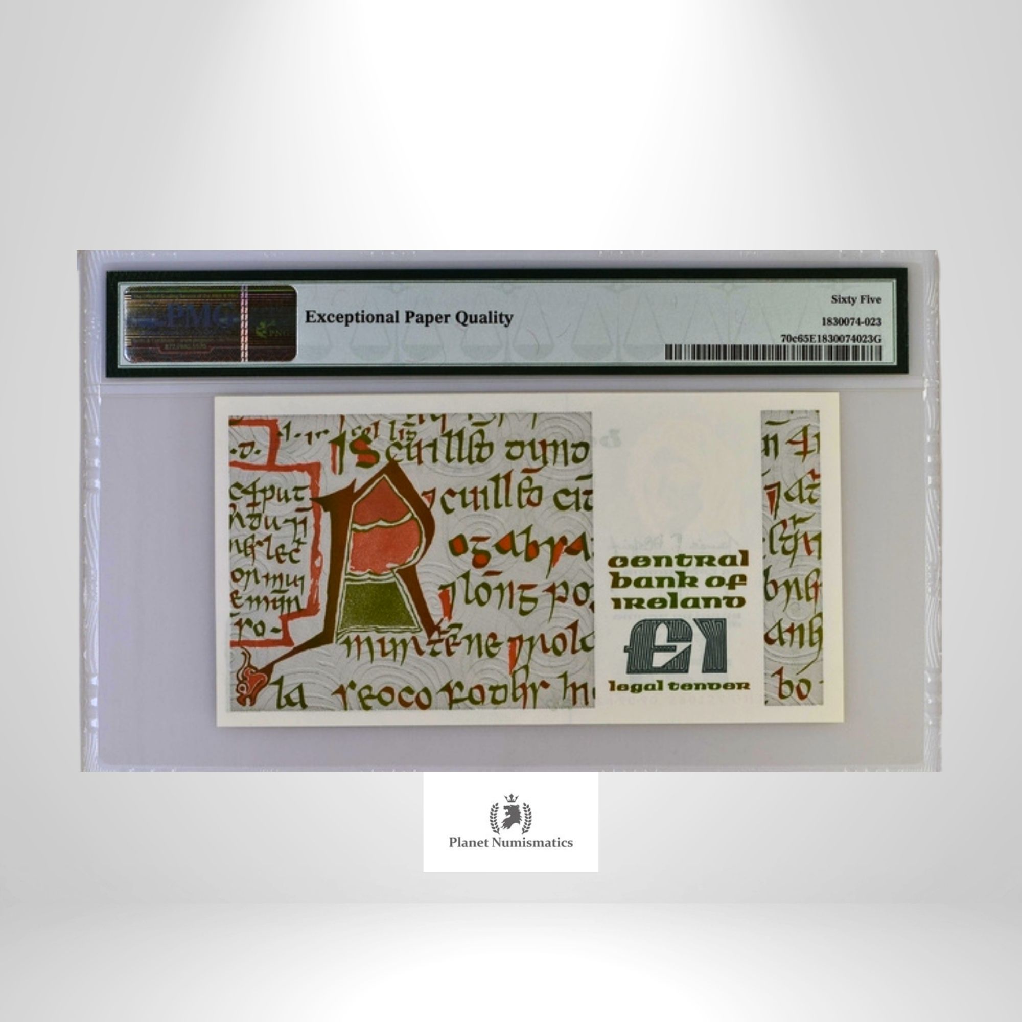 Ireland, 1982-87 1 Pound, Central Bank PMG 65 EPQ - Image 2