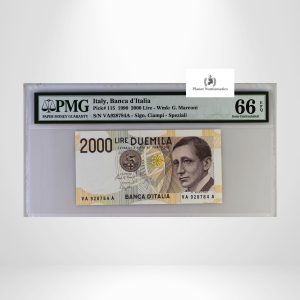 Italy, 1990 2000 Lire, Banca d’Italia, PMG 66 EPQ
