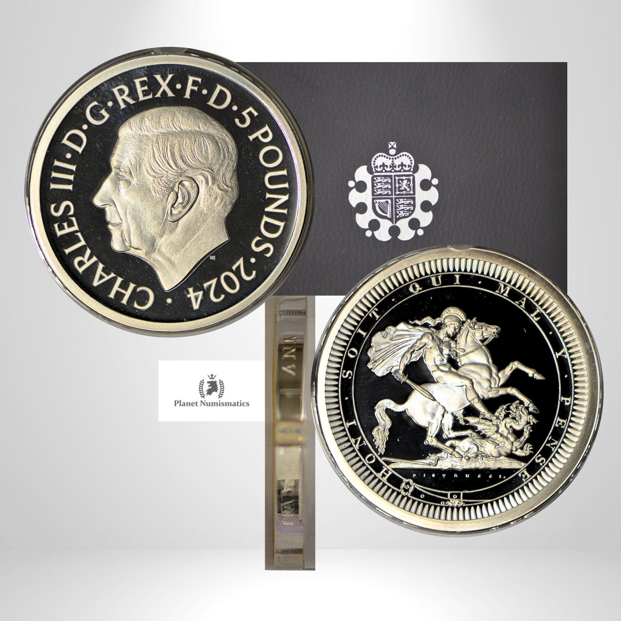 Great Britain, 2024 5 Pounds, Silver 2oz, Charles III, Proof