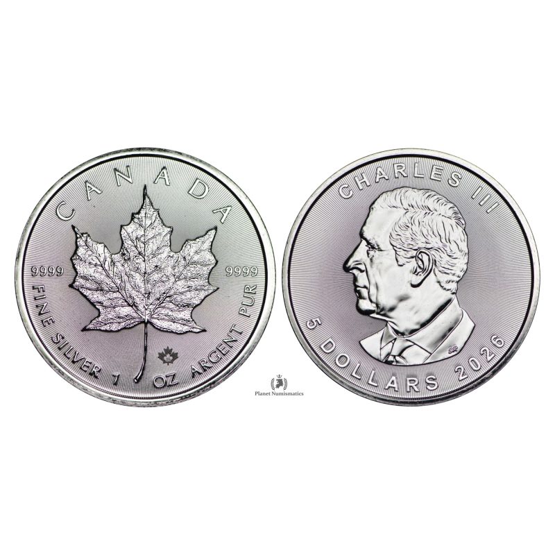 Canada, 2026 5 Dollars, Marle Leaf - Charles III, Silver 1 oz, BU