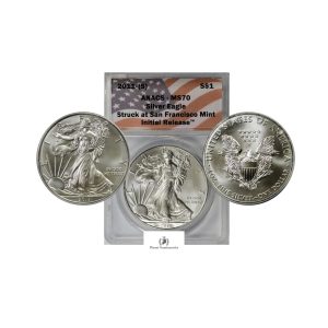 USA, 2011 S American Eagle, Silver 0.999, ANACS MS70