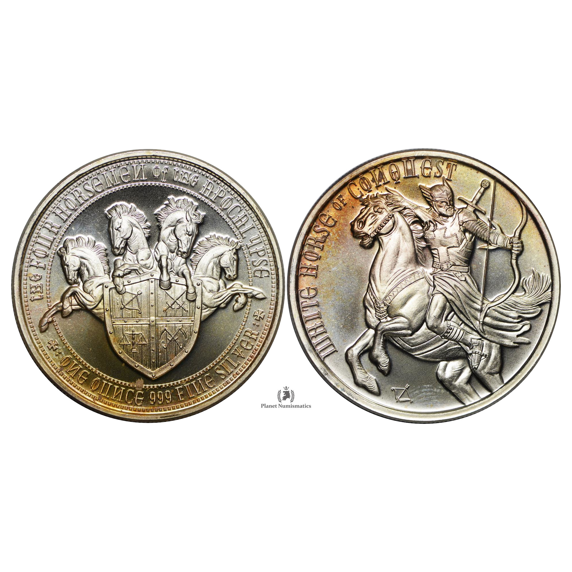 USA, 2017 Silver 1 oz, White Horse Conquest, BU