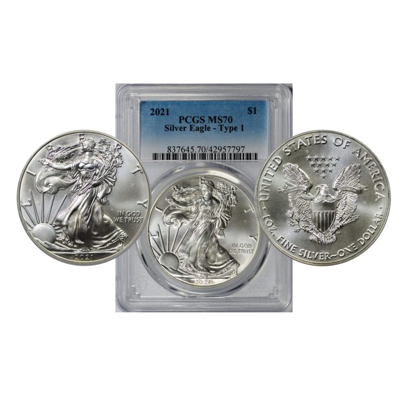 USA, 2021 American Eagle, Silver 0.999, PCGS MS70