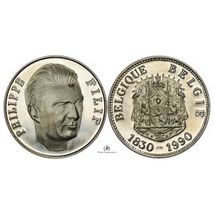 Belgium, 1990 Medal, Philippe, Silver, Proof