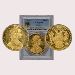 Austria, 1915 4 Ducat, Franz Joseph I, Gold – Restrike, PCGS MS64
